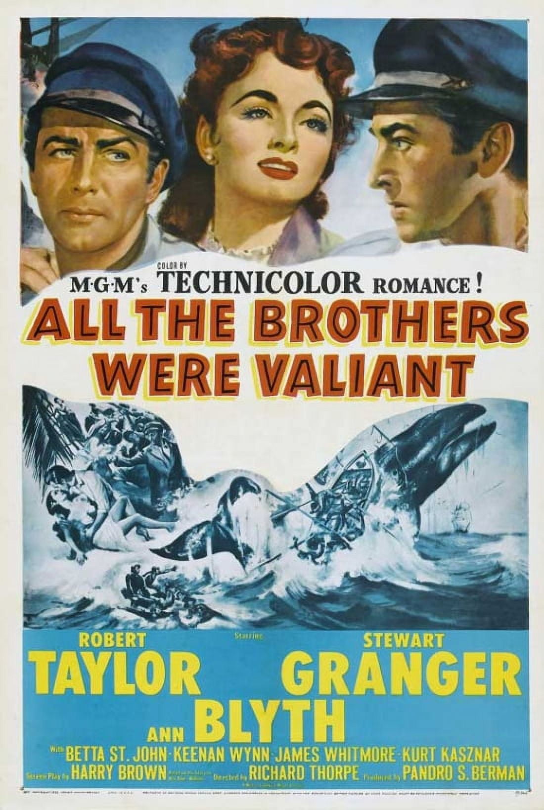 All the Brothers Were Valiant Movie Poster 11x17