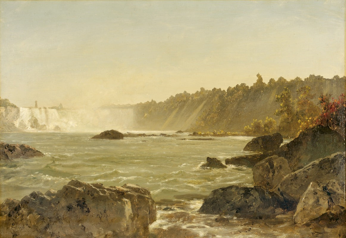 View of Niagara Falls fine art poster print by John Frederick Kensett