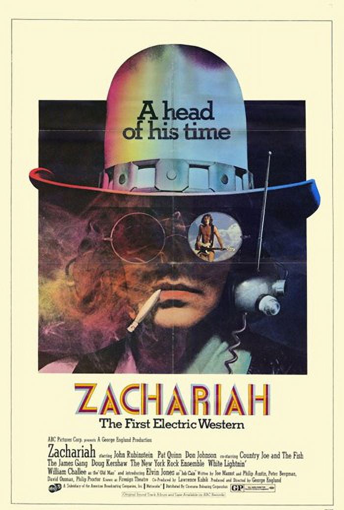 Zachariah Movie Poster in 11x17 size, vibrant colors and classic design.