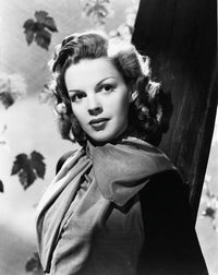Portrait photo print of Judy Garland, classic Hollywood icon.
