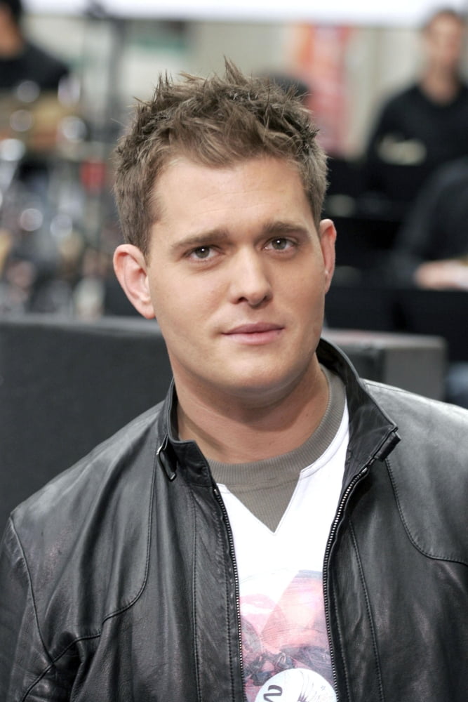 Michael Bublé performing live at NBC Today Show concert at Rockefeller Center, August 19, 2005, photo print.