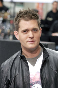 Michael Bublé performing live at NBC Today Show concert at Rockefeller Center, August 19, 2005, photo print.