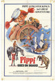 Pippi Goes on Board movie poster print featuring vibrant colors and whimsical design.