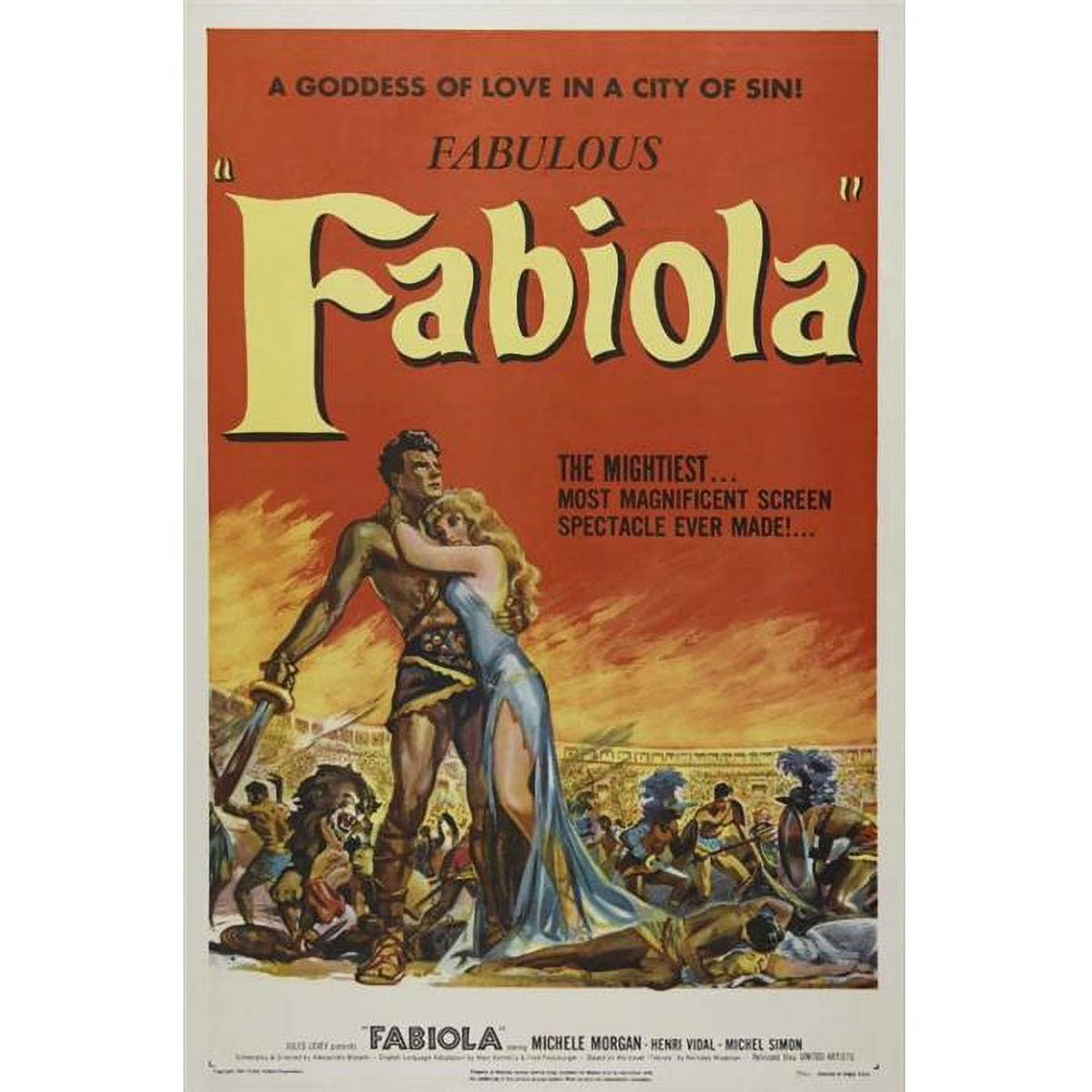 Fabiola Movie Poster Print 27x40 - Captivating cinema artwork