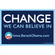 Barack Obama Change Iowa Campaign Poster - 17x11