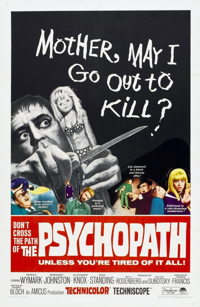 The Psychopath 1966 Movie Masterprint Poster - 11x17 size