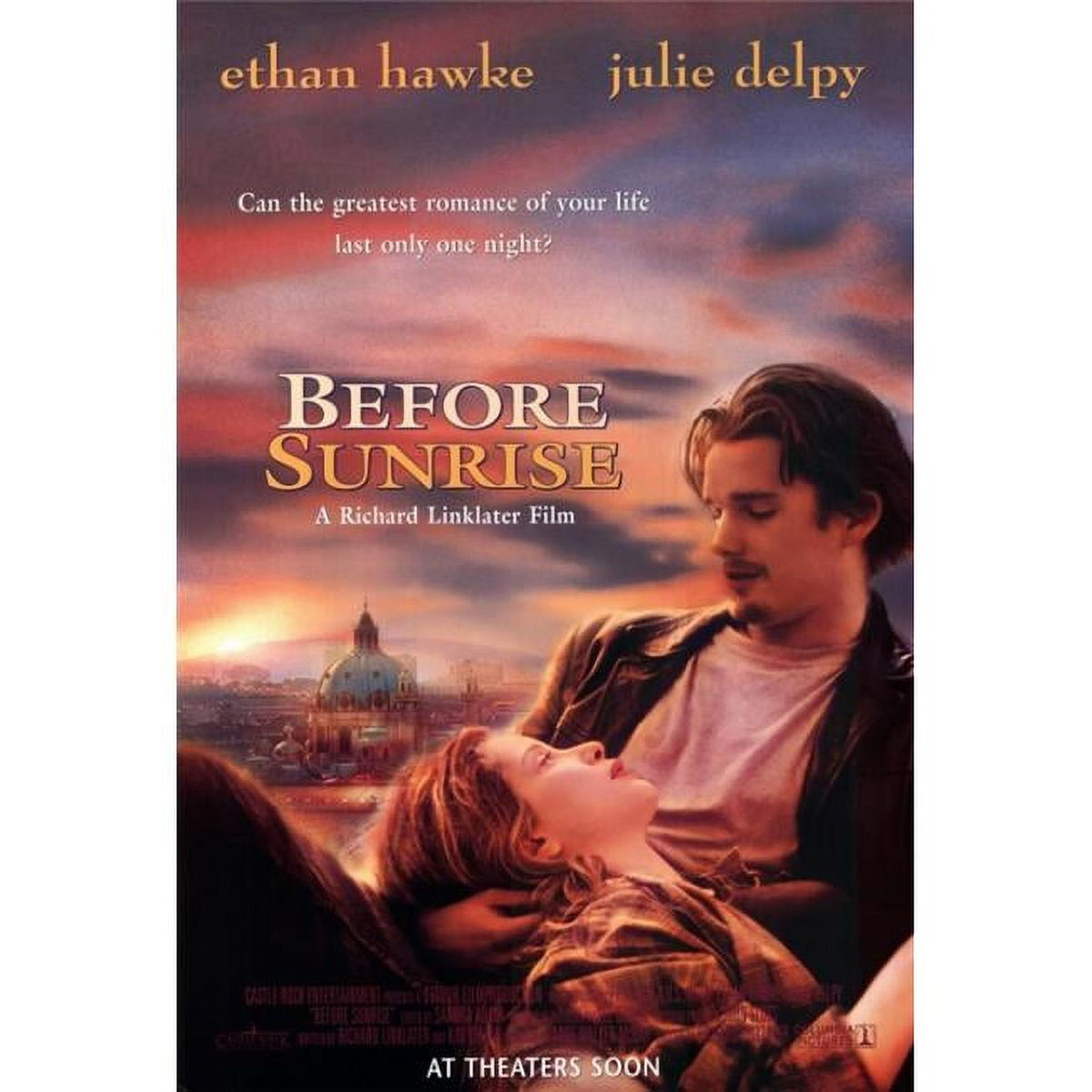 Before Sunrise Movie Poster Print 27x40 showcasing romantic film moments.
