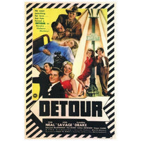 Detour Movie Poster Print - 27x40 size, classic film art.