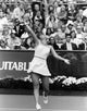 Chris Evert playing tennis photo print showcasing athleticism and sports history
