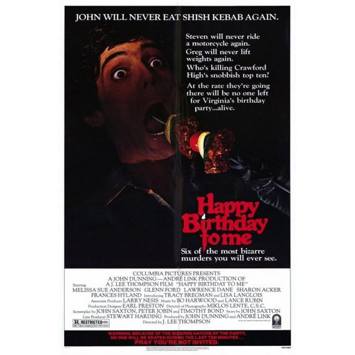 Happy Birthday to Me Movie Poster Print in vibrant colors