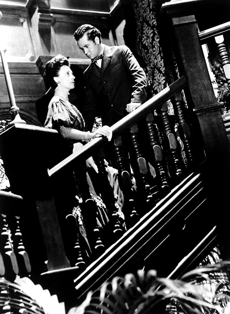 The Magnificent Ambersons photo poster print featuring Agnes Moorehead and Tim Holt, classic film still.