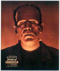 Bride of Frankenstein movie poster featuring Boris Karloff from the 1935 film.
