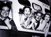The Honeymooners cast on bus photo print, vintage TV art