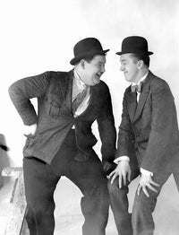 Vintage photo print of Stan Laurel and Oliver Hardy from the 1930s.