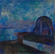 Starry Night art poster print by Edvard Munch, available in multiple sizes.