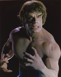 Lou Ferrigno as Hulk photo print with black background