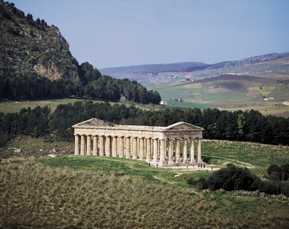 Segesta Greek Temple of Ceres Poster Print - AisaEverett Collection