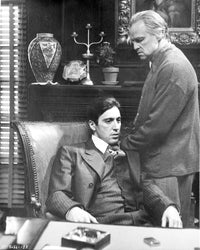 Marlon Brando and Al Pacino in The Godfather photo print