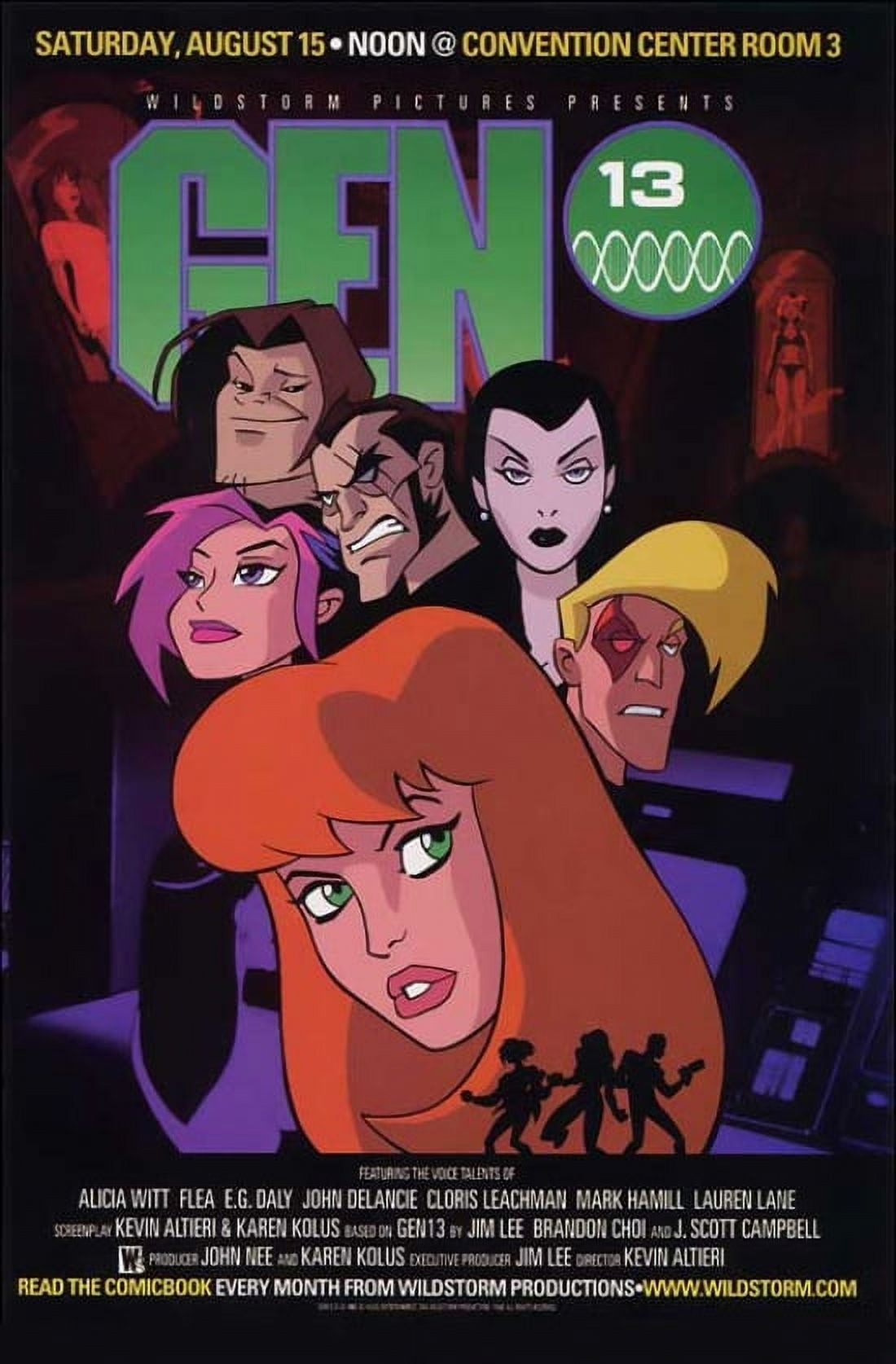 Gen 13 Movie Poster 11x17 Print featuring vibrant artwork.