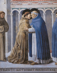 Scenes from the Life Meeting Francis and St Dominic Poster Print