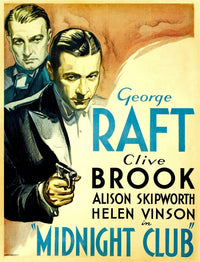 Midnight Club movie masterprint poster featuring Clive Brook and George Raft from 1933.