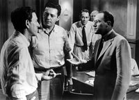 Twelve Angry Men movie poster print featuring Jack Klugman, Henry Fonda, and E.G. Marshall
