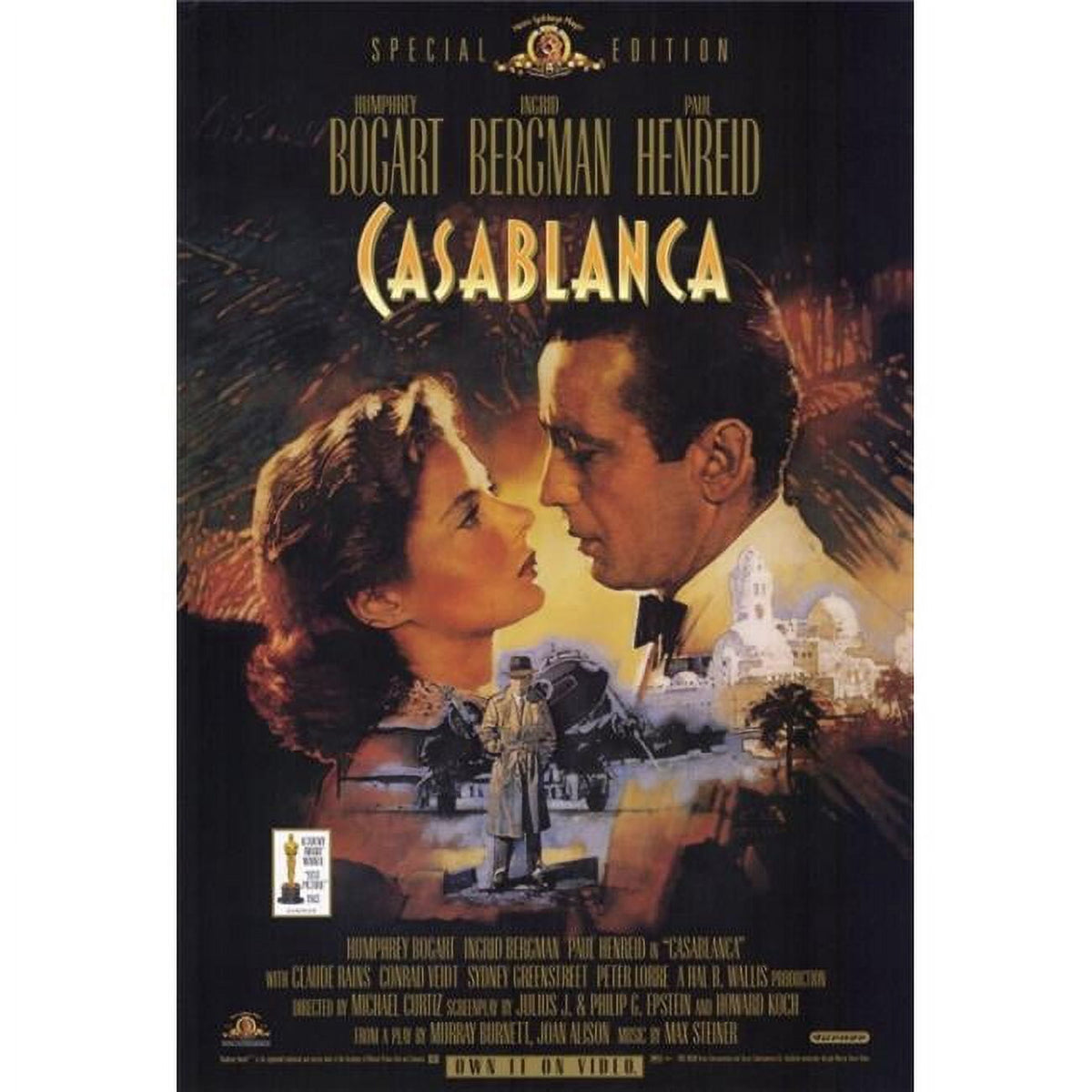 Casablanca Movie Poster Print featuring classic film art.