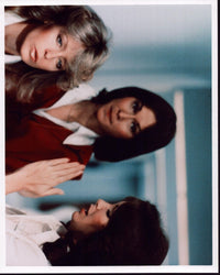 Photo print of Farrah Fawcett, Kate Jackson, and Jaclyn Smith on the set of Charlie's Angels