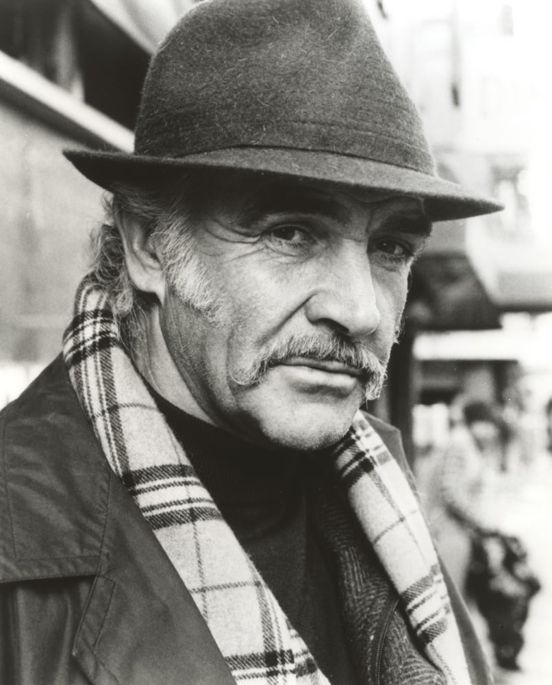 Sean Connery in a trilby hat photo print, classic cinema icon