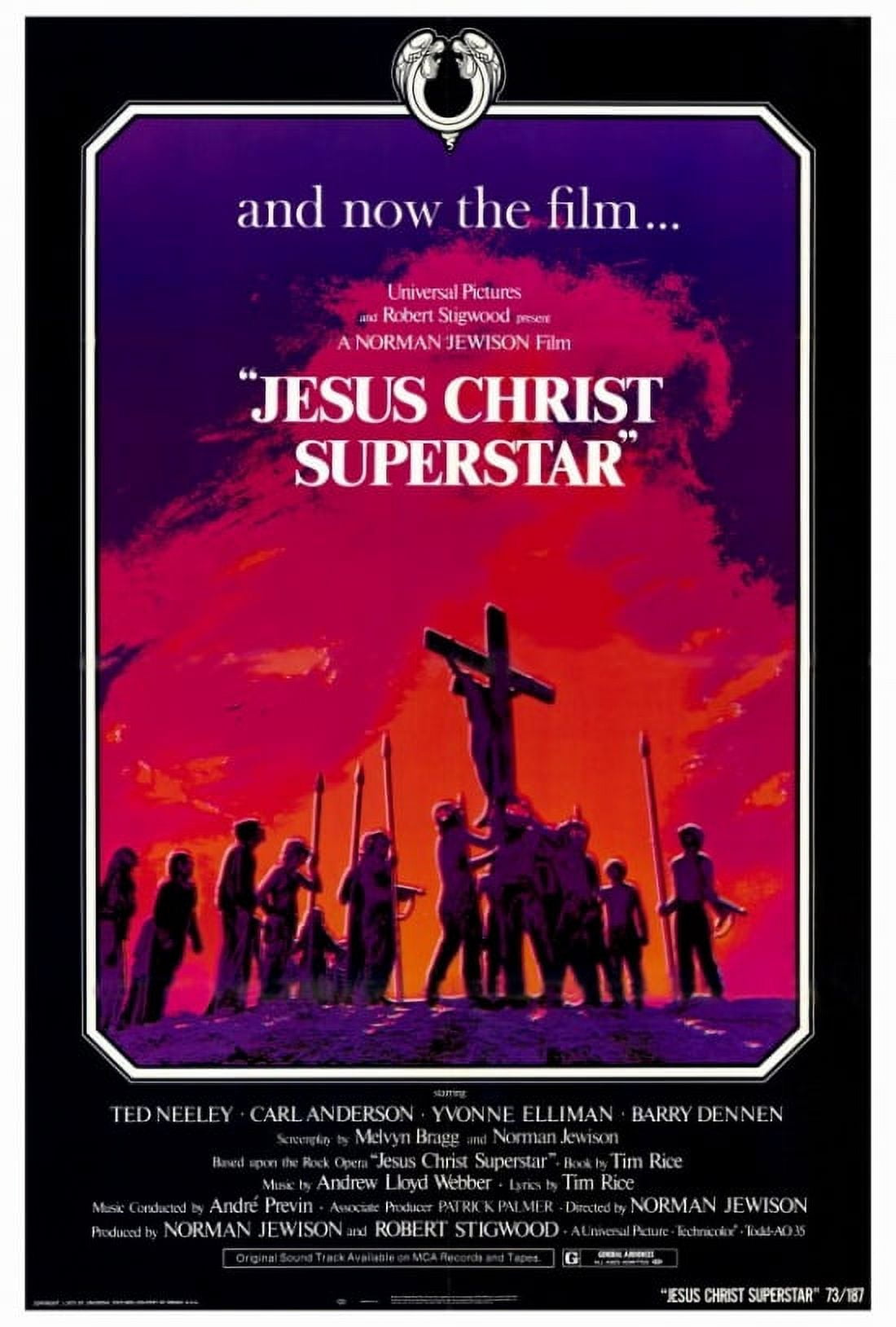 Jesus Christ Superstar Movie Poster Print 27x40 - Vibrant Musical Artwork