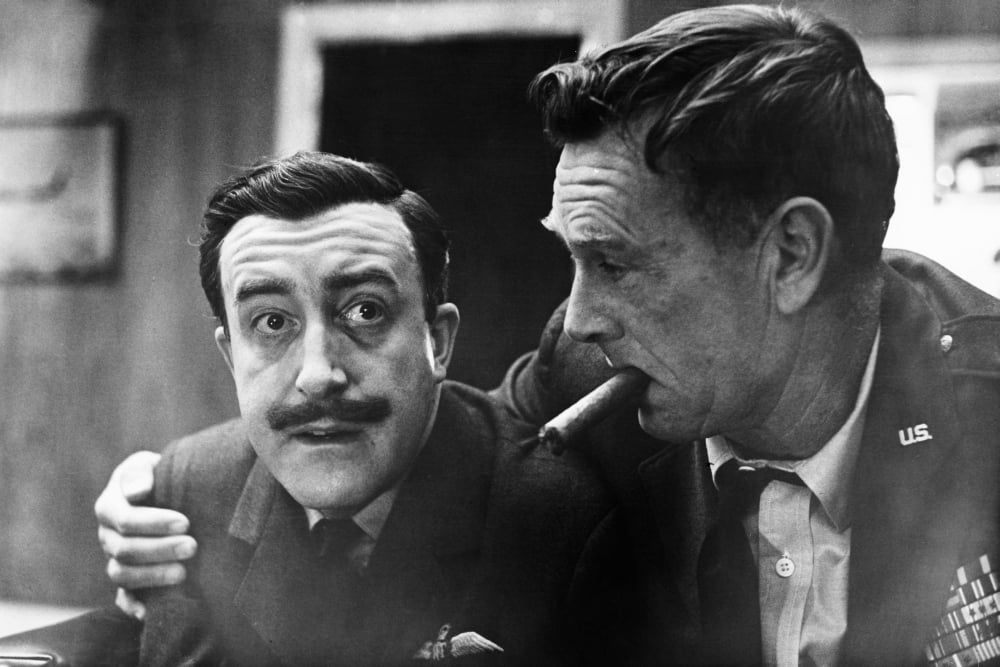 Dr. Strangelove movie poster print featuring Peter Sellers and Sterling Hayden.