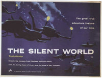 The Silent World movie poster print, 27x40 inches, vibrant underwater imagery.
