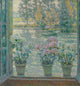 Les Hortensias Poster Print by Henri Le Sidaner showcasing vibrant hydrangeas.