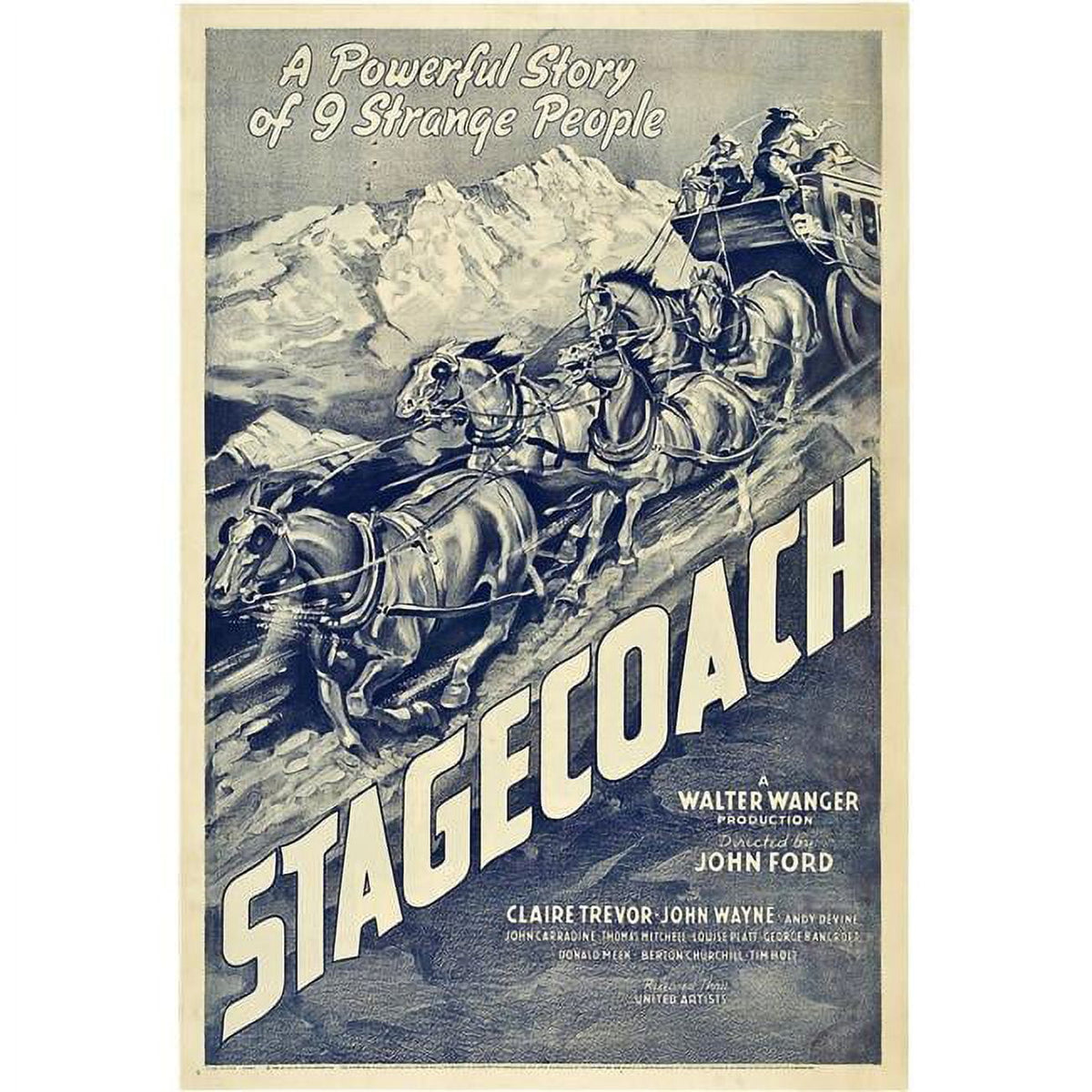 Stagecoach 1939 Movie Poster Masterprint - Vintage Film Decor