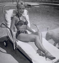 Barbara Eden Poolside Photo Print - Vintage Glamour