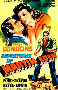 The Adventures of Martin Eden 1942 movie masterprint poster featuring Glenn Ford and Evelyn Keyes.