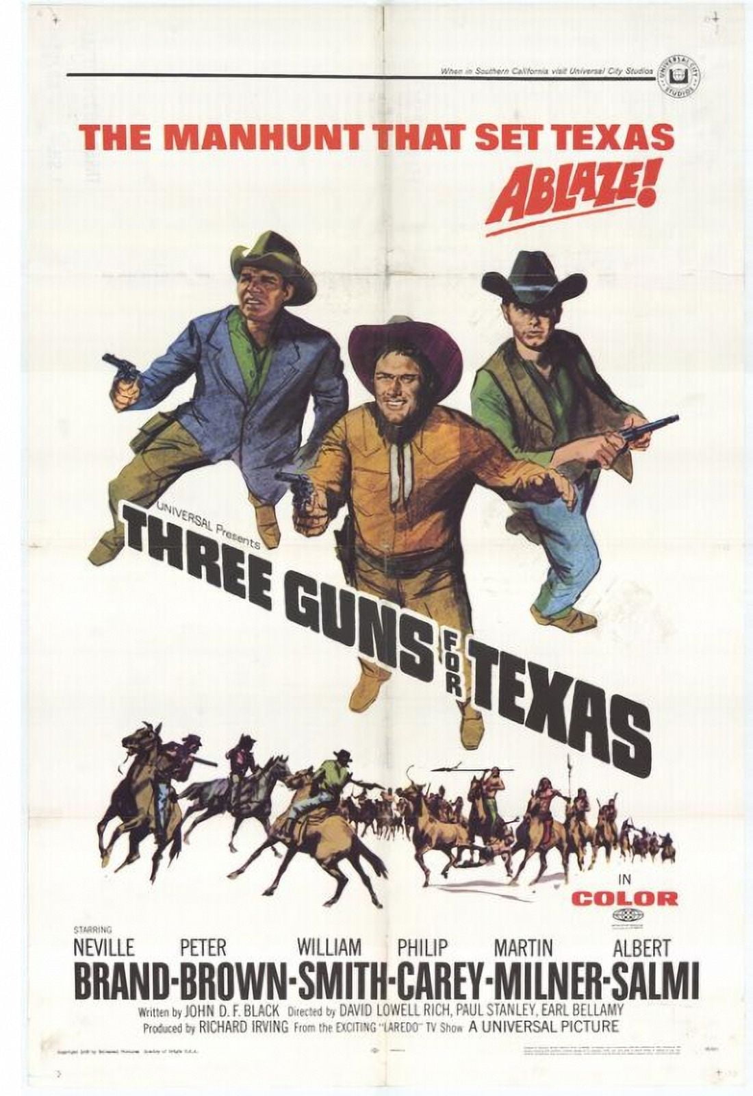 Three Guns for Texas Movie Poster 11x17 print
