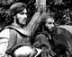 Maurice and Barry Gibb wearing medieval armor photo print.