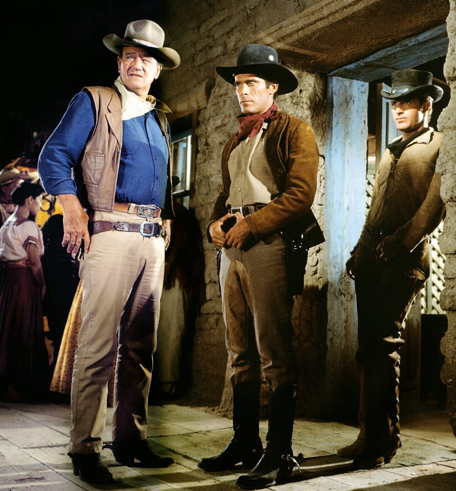 El Dorado movie poster print featuring John Wayne, Christopher George, and James Caan.