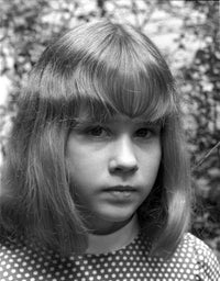 Linda Blair classic black and white close-up portrait photo print