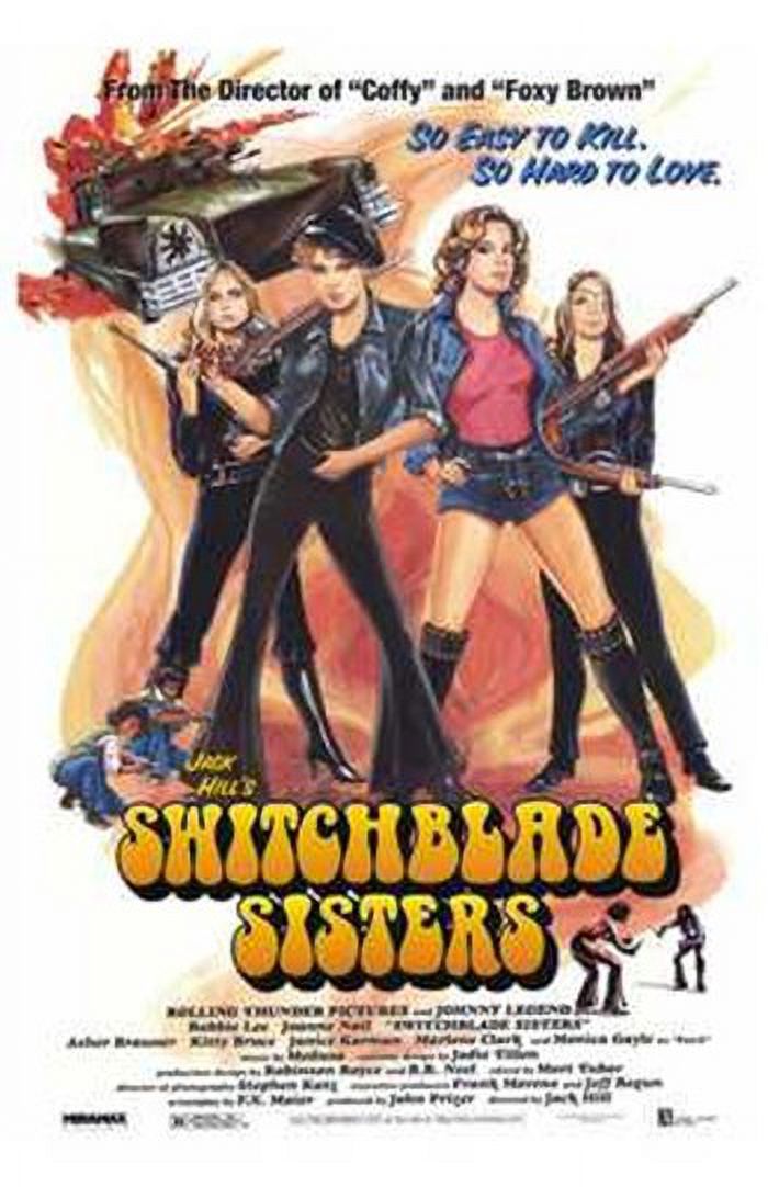 The Switchblade Sisters movie poster 11x17 print showcasing retro film art.