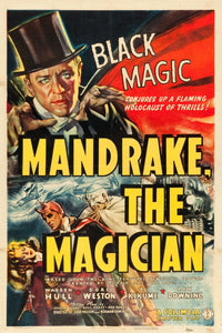 Mandrake The Magician movie masterprint poster featuring Warren Hull, 1939.