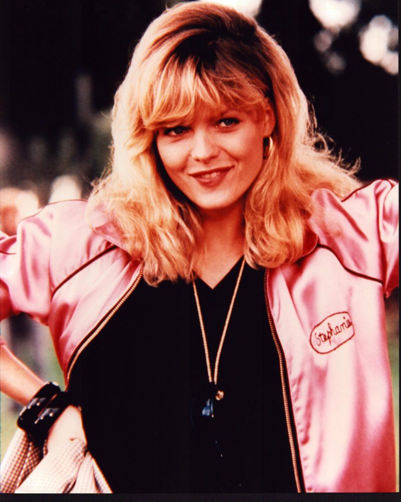 Michelle Pfeiffer in pink jacket from Grease 2 photo print