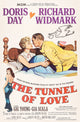 The Tunnel of Love 1958 movie masterprint poster featuring Gia Scala, Doris Day, and Richard Widmark, 11x17 inches.