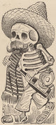 Calavera Maderista Poster Print by José Guadalupe Posada featuring vibrant skull imagery.