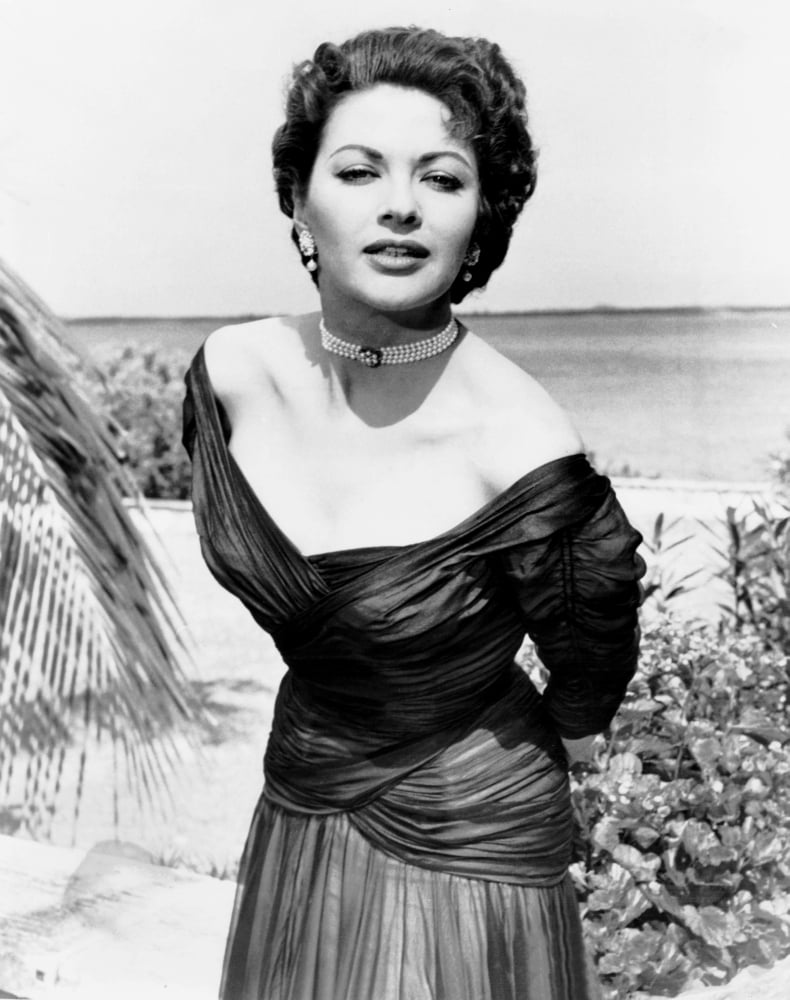 Yvonne De Carlo on location in Nassau during the filming of Flame of the Islands in 1955.