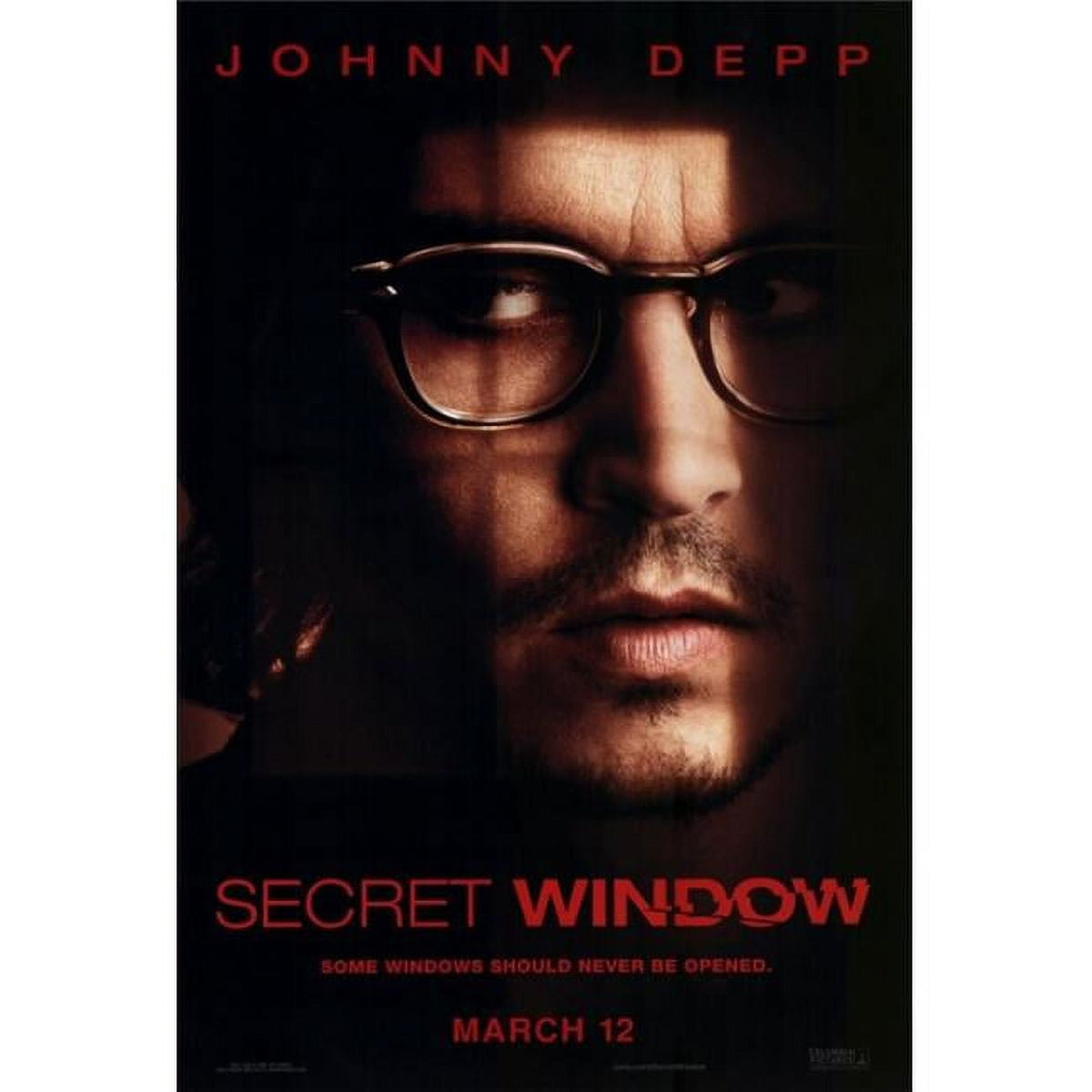 Secret Window Movie Poster Print 27x40 featuring suspenseful imagery.