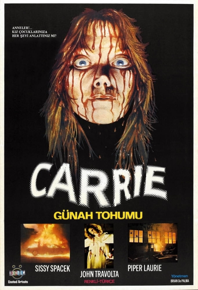Carrie movie poster masterprint featuring Sissy Spacek, horror film art