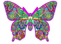 Paisley Butterfly Poster Print by Aimee Stewart, showcasing vibrant colors and intricate patterns.