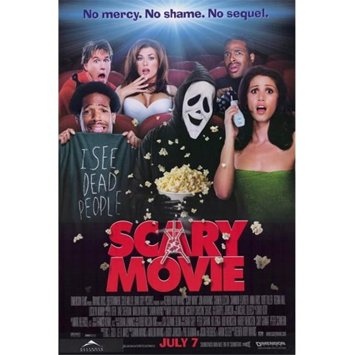 Scary Movie Poster 11x17 print featuring iconic comedy-horror imagery.